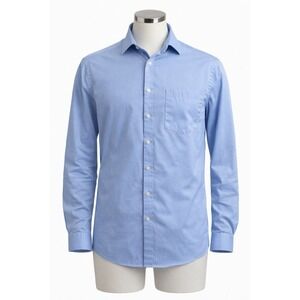 Michael Kors Slim Fit Dress Shirt Mens 15 32/33 Medium Light Blue Button Up